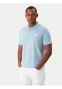 Karl Lagerfeld - KARL LAGERFELD Polo 745780 561235 Błękitny Regular Fit. Typ kołnierza: polo. Kolor: niebieski. Materiał: bawełna #1