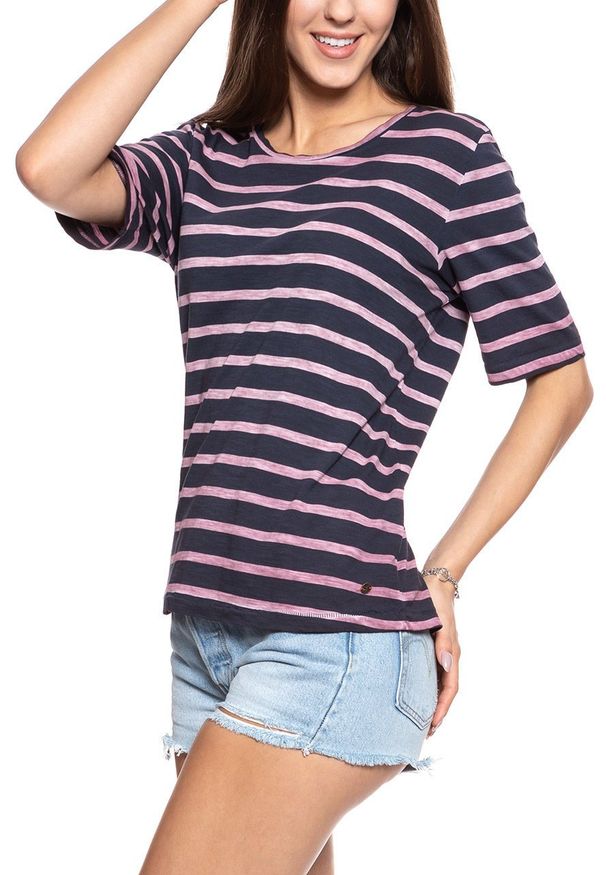Mustang - MUSTANG T SHIRT DAMSKI Alina V Striped 1009025 11550