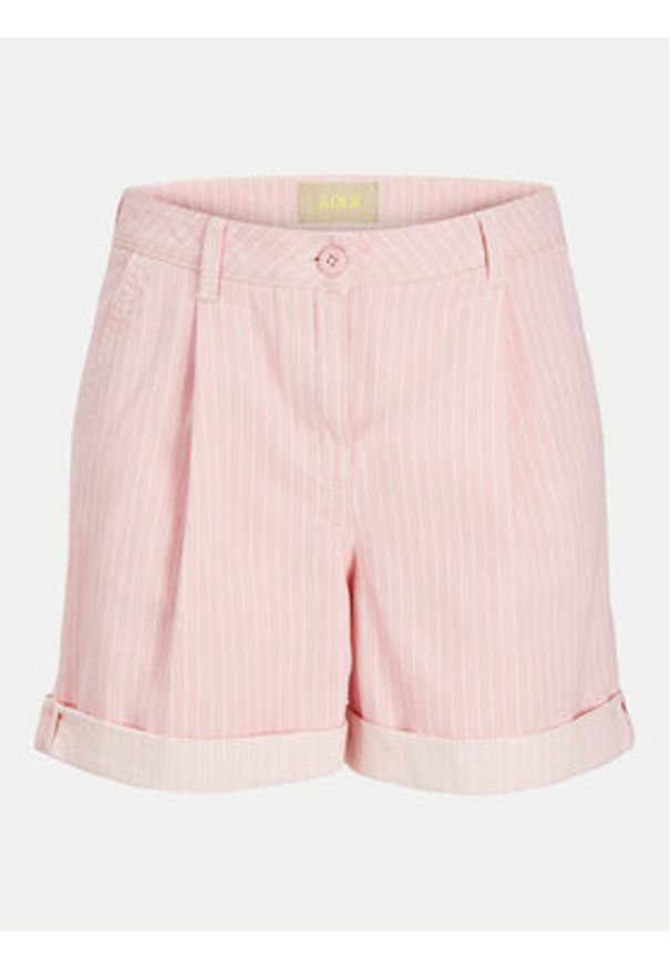 JJXX Szorty materiałowe Maddy 12253014 Różowy Loose Fit. Kolor: różowy. Materiał: bawełna