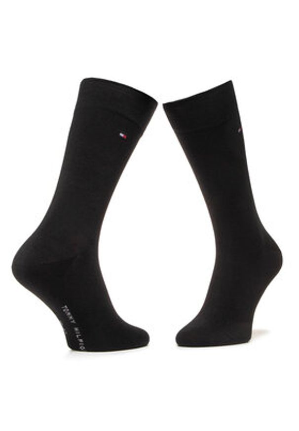 TOMMY HILFIGER - Tommy Hilfiger Skarpety długie 100001496 Czarny. Kolor: czarny. Materiał: materiał