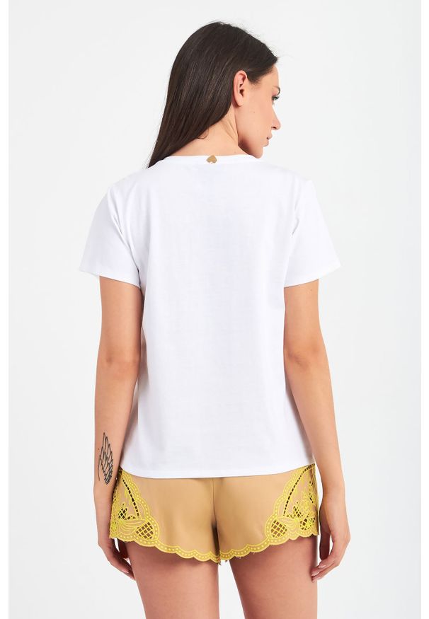 Twinset Milano - T-SHIRT TWINSET. Długość rękawa: krótki rękaw. Długość: krótkie