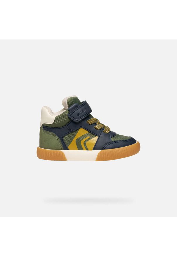 Geox - Buty GEOX B GISLI BOY Zielony. Kolor: niebieski, zielony, wielokolorowy. Materiał: syntetyk, tkanina. Styl: sportowy. Sport: turystyka piesza