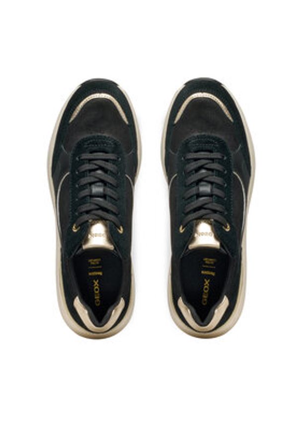 Geox Sneakersy D Spherica Ec13 D45WAA 0MA22 C9999 Czarny. Kolor: czarny. Materiał: zamsz, skóra