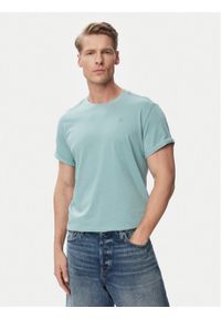 G-Star RAW - G-Star Raw T-Shirt Lash D16396-2653 Turkusowy Regular Fit. Kolor: turkusowy. Materiał: bawełna #1
