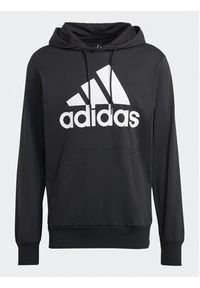 Adidas - adidas Bluza Essentials Logo Hoodie IC0440 Czarny Regular Fit. Kolor: czarny. Materiał: bawełna