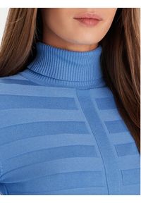 Morgan Golf 132-MENTOS.M Niebieski Slim Fit. Typ kołnierza: golf. Kolor: niebieski. Materiał: wiskoza #3