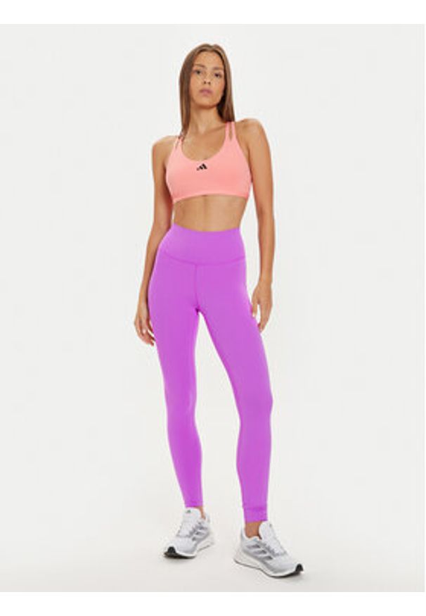 Adidas - adidas Biustonosz sportowy Aeroimpact Luxe Training JE3915 Różowy. Kolor: różowy. Materiał: syntetyk