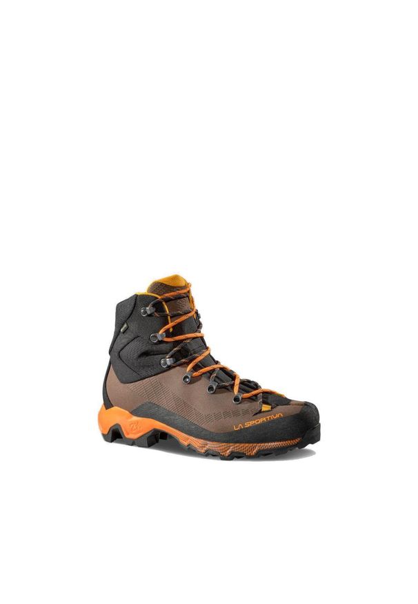 LA SPORTIVA - Buty trekkingowe męskie Aequilibrium Trek GTX. Kolor: pomarańczowy, wielokolorowy, brązowy. Materiał: skóra