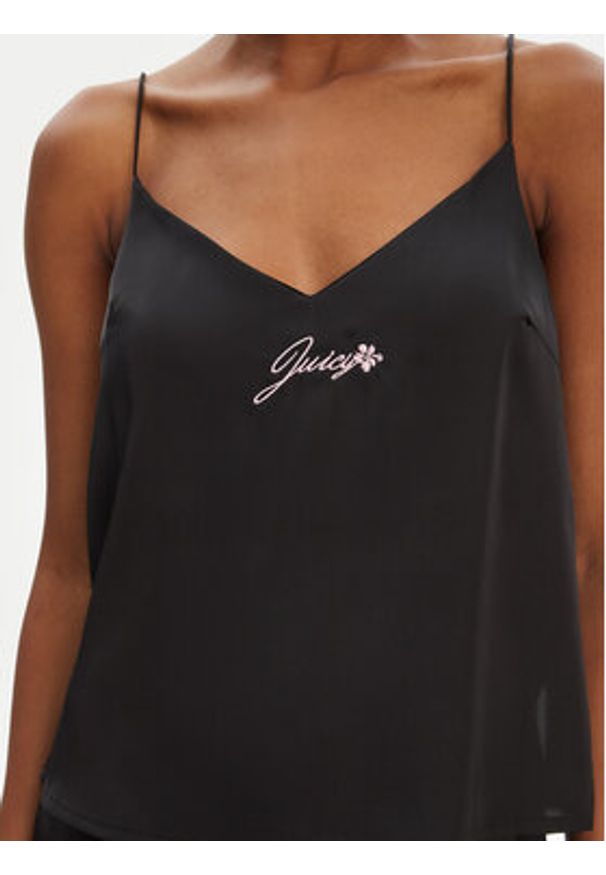 Juicy Couture Koszulka piżamowa JCLCT125511 Czarny Regular Fit. Kolor: czarny. Materiał: syntetyk
