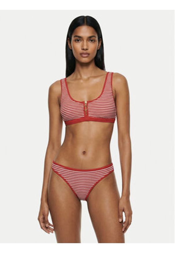 Seafolly Dół od bikini Clubhouse 40316-281 Pomarańczowy. Kolor: pomarańczowy. Materiał: syntetyk
