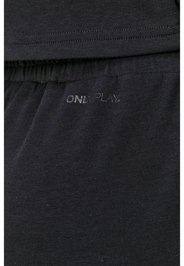 Only Play - Spodnie. Kolor: czarny. Materiał: dzianina. Wzór: gładki