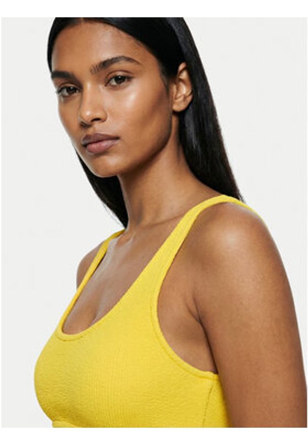 Banana Moon Góra od bikini Justin Scrunchy JAA22 Żółty. Kolor: żółty. Materiał: syntetyk