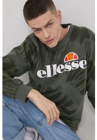 Ellesse - Bluza bawełniana. Kolor: zielony. Materiał: bawełna. Wzór: nadruk #4