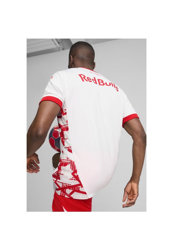 Puma - Męska koszulka domowa FC Red Bull Salzburg 24/25 PUMA White Red. Kolor: biały, czerwony, wielokolorowy