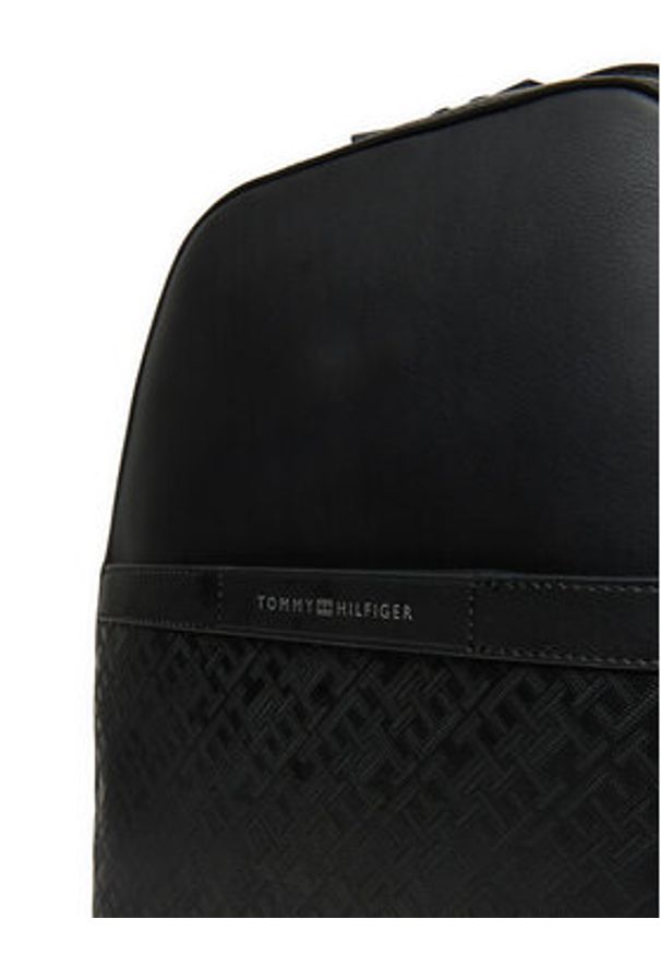 TOMMY HILFIGER - Tommy Hilfiger Plecak Th Monogram Backpack AM0AM13071 Czarny. Kolor: czarny. Materiał: skóra