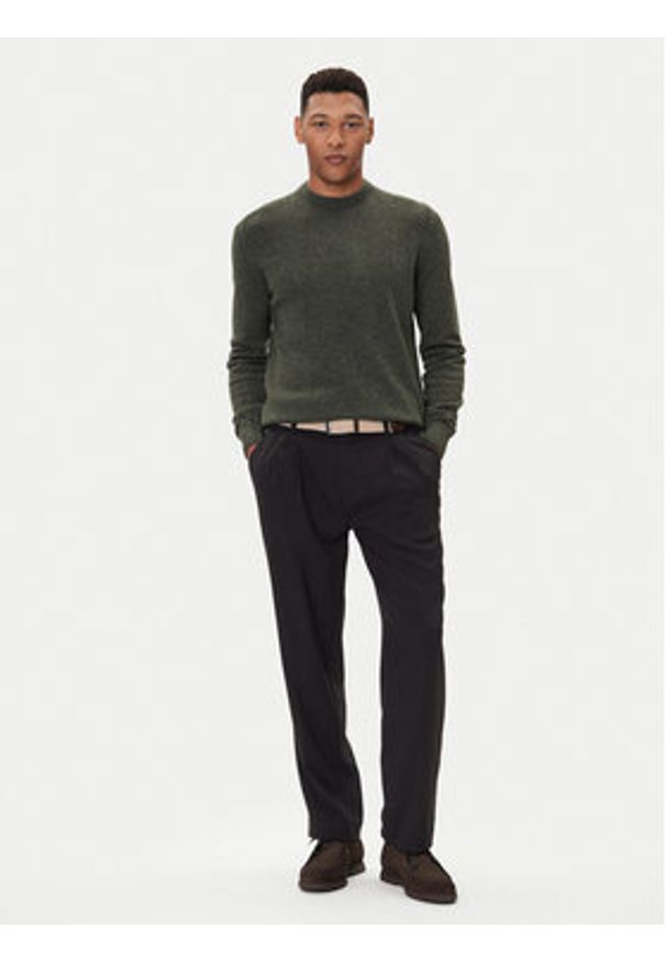 Barbour Sweter Essential Tisbury MKN0844GN79 Zielony Regular Fit. Kolor: zielony. Materiał: wełna