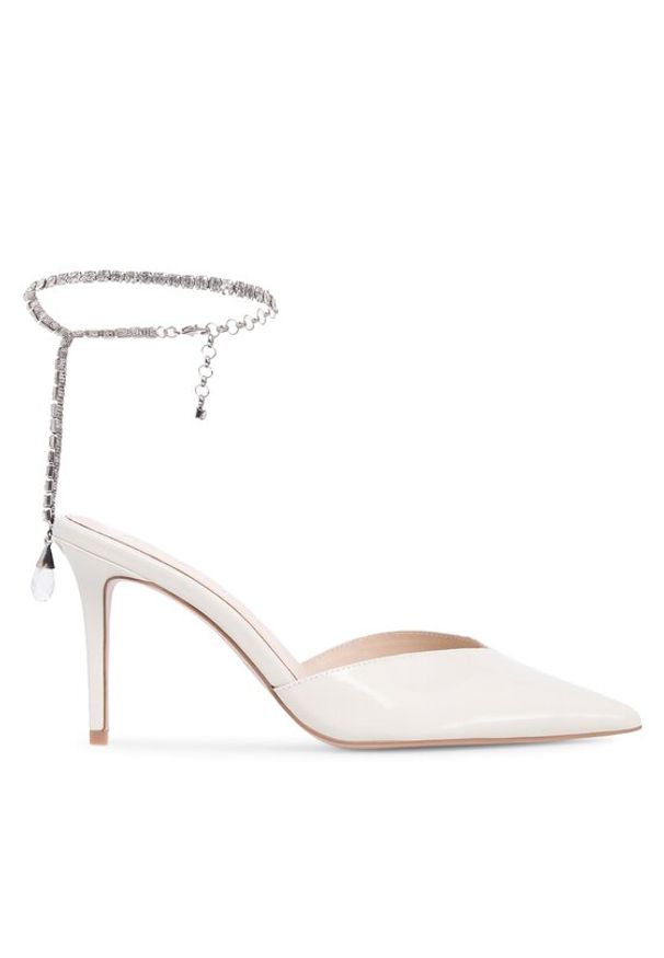 Eva Minge Szpilki Florencia-323-101-2 Biały. Kolor: biały. Materiał: lakier, skóra. Obcas: na szpilce