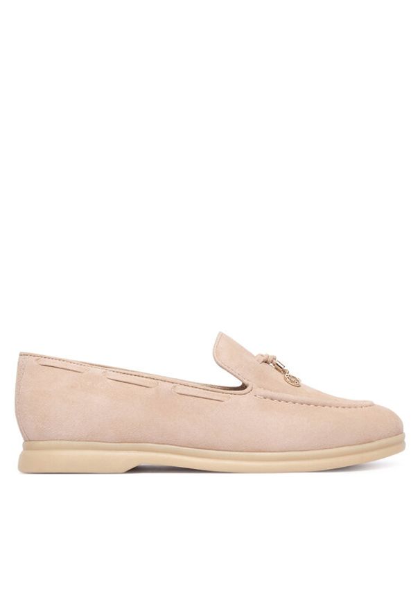 Guess Loafersy Aryanai FLTNAI SUE14 Beżowy jasny. Kolor: beżowy. Materiał: zamsz, skóra
