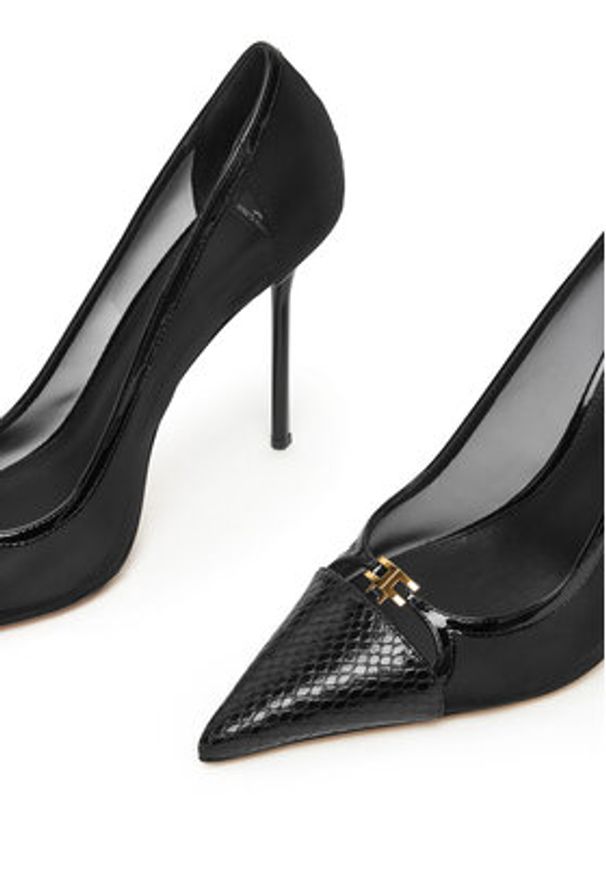 Elisabetta Franchi Szpilki SA-09B-57E2-V670 Czarny. Kolor: czarny. Materiał: materiał. Obcas: na szpilce