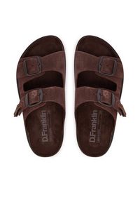 D.Franklin Klapki DFSH407001 Brązowy. Kolor: brązowy. Materiał: skóra, zamsz #6