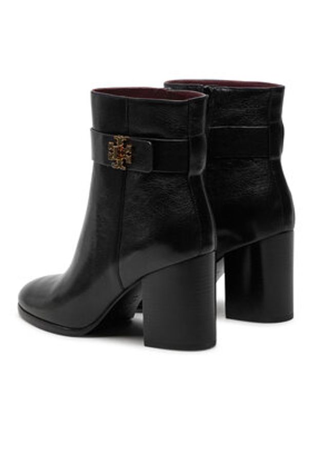 Tory Burch Botki T Lock 158808 Czarny. Kolor: czarny. Materiał: skóra