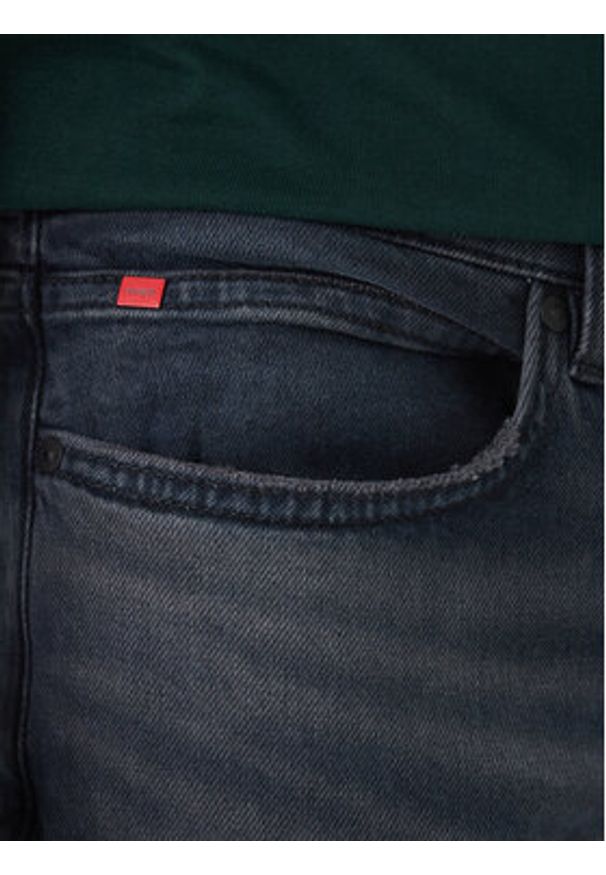 Hugo - HUGO Jeansy 50556055 Granatowy Extra Slim Fit. Kolor: niebieski