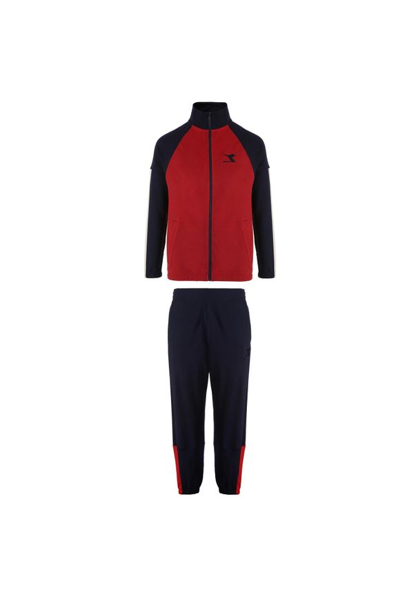 Diadora - Zestaw dresowy męski DIADORA TRACKSUIT FZ CORE. Kolor: czarny. Materiał: dresówka