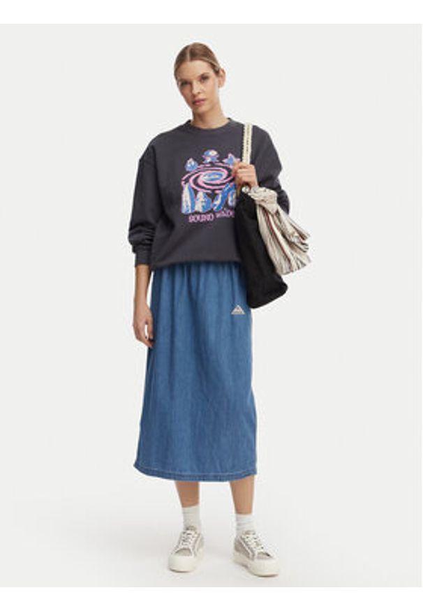 Quiksilver Bluza EQWFT03188 Szary Oversize. Kolor: szary. Materiał: bawełna