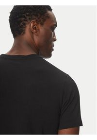 Karl Lagerfeld - KARL LAGERFELD T-Shirt 755030 552235 Czarny Regular Fit. Typ kołnierza: dekolt w karo. Kolor: czarny. Materiał: bawełna