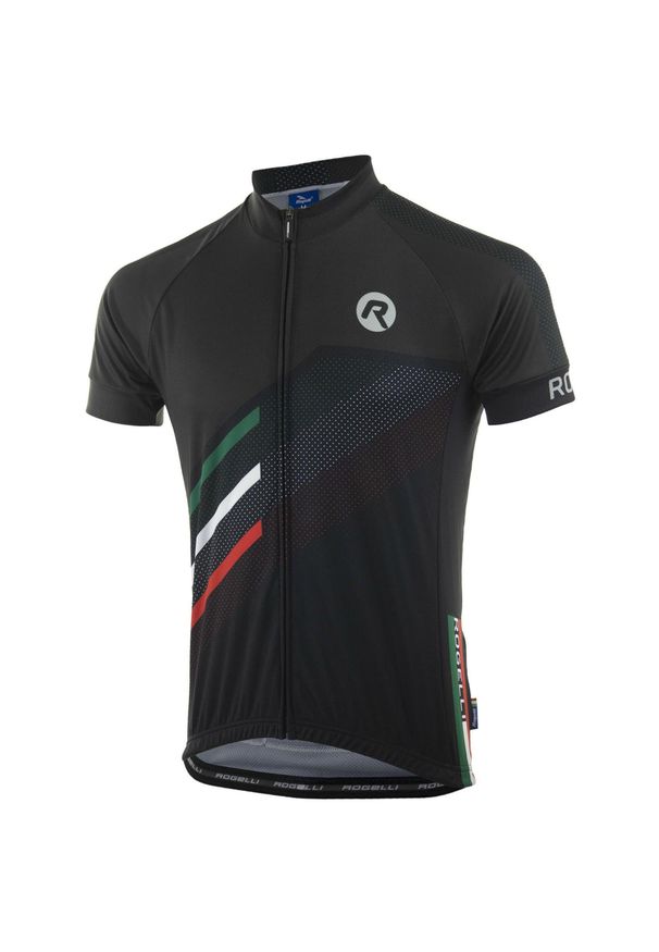 Koszulka rowerowa męska ROGELLI TEAM 2.0 z krótkim rękawem. Kolor: czarny. Długość rękawa: krótki rękaw. Długość: krótkie. Sport: kolarstwo