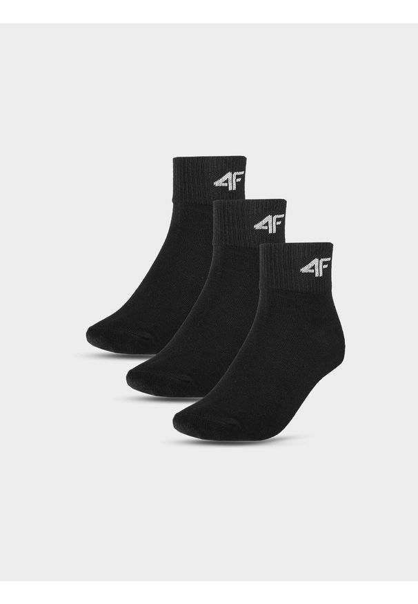 4f - 4F Skarpetki casual za kostkę (3-pack) dziecięce - multikolor 32-35. Kolor: wielokolorowy. Materiał: materiał, włókno, poliamid, bawełna