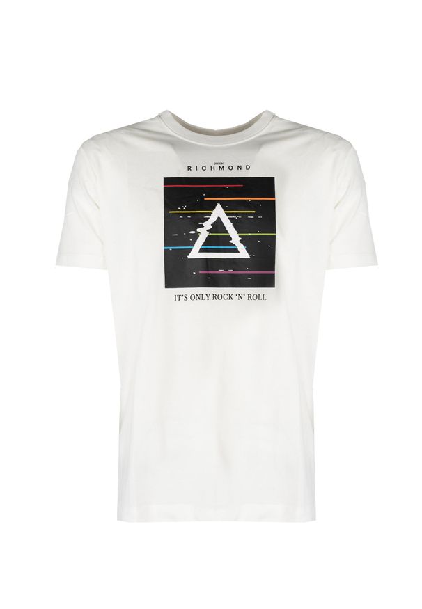 John Richmond T-Shirt | HMP25025TS | Mężczyzna | Biały. Okazja: na co dzień. Kolor: biały. Materiał: bawełna. Wzór: nadruk. Styl: casual