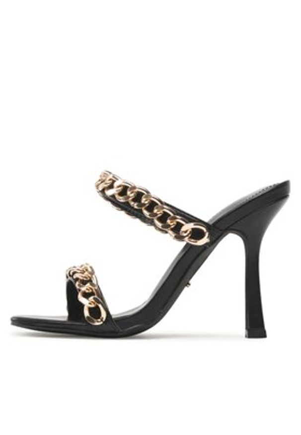 DeeZee Klapki FA21085-9 Czarny. Kolor: czarny. Materiał: skóra