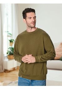 Sinsay - Bluza - khaki. Kolor: brązowy. Materiał: prążkowany, materiał. Długość rękawa: długi rękaw. Długość: długie