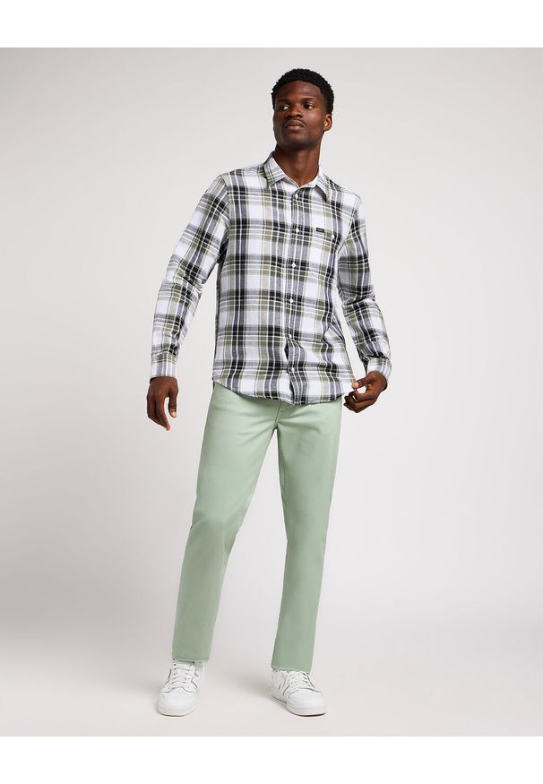 Lee - LEE MĘSKA KOSZULA LEESURE SHIRT OLIVE GROVE 112350073 L66N045022