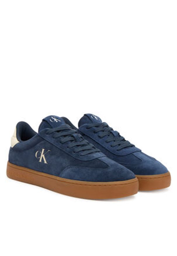 Calvin Klein Jeans Sneakersy Classic Cupsole Mg Su YM0YM01300 Granatowy. Kolor: niebieski. Materiał: skóra