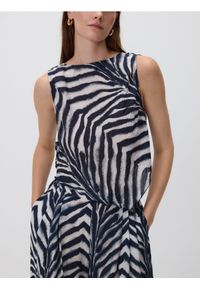 Reserved - Asymetryczny top z modalem - wielobarwny. Materiał: tkanina #1