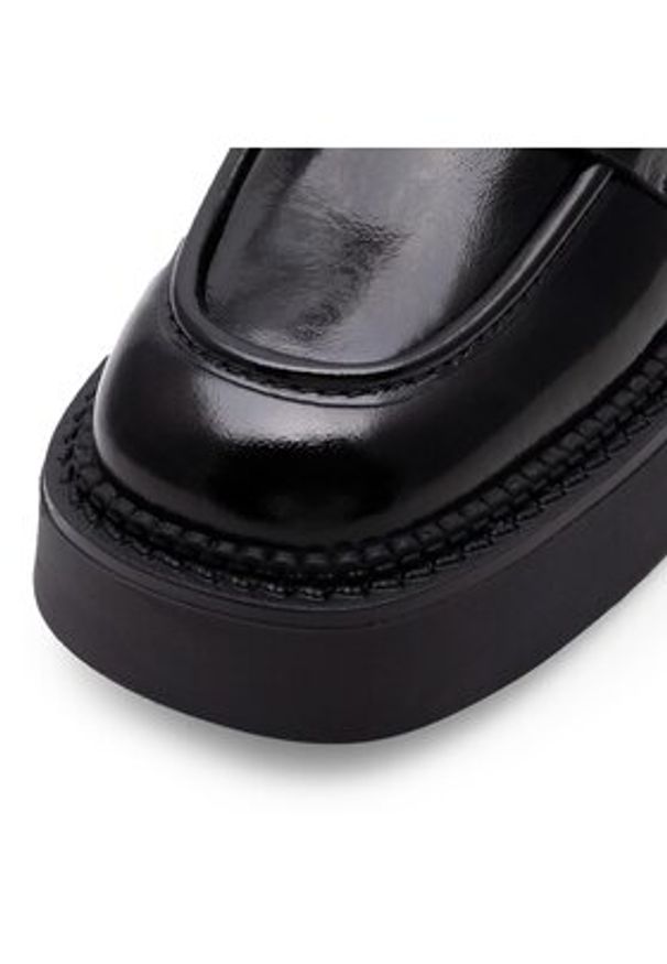 Eva Minge Loafersy LAGOA-24750 Czarny. Kolor: czarny. Materiał: lakier, skóra