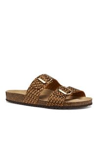 Geox Klapki D Brionia D35LSL 00047 C6008 Brązowy. Kolor: brązowy. Materiał: skóra #4