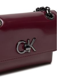 Calvin Klein Torebka Re-Lock Sm Shoulder K60K612558 Bordowy. Kolor: czerwony. Materiał: skórzane #5