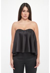 Twinset Milano - Top damski gorsetowy z satyny TWINSET. Typ kołnierza: dekolt gorset. Materiał: satyna #4