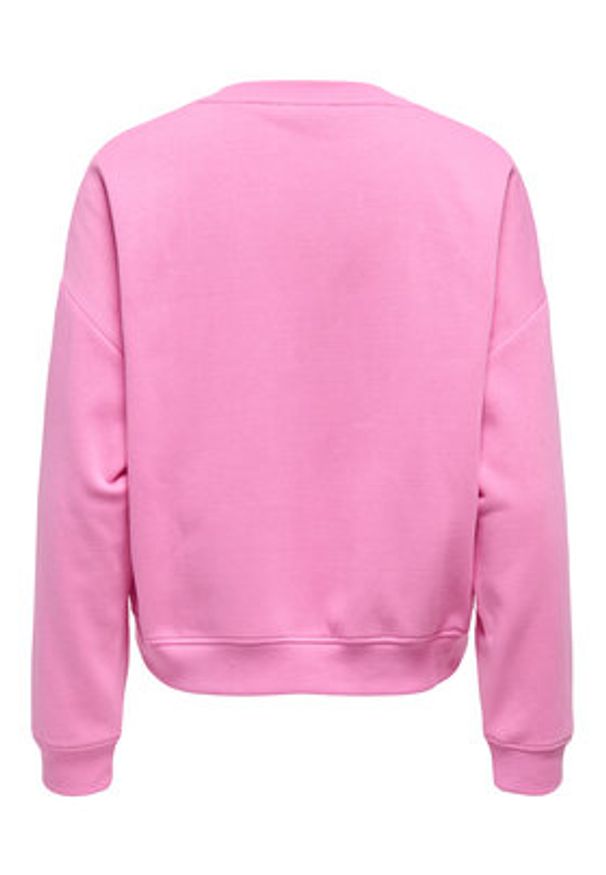 only - ONLY Bluza 15254183 Różowy Loose Fit. Kolor: różowy. Materiał: bawełna