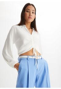bonprix - Komplet pasków (3 sztuki). Kolor: różowy. Materiał: skóra. Wzór: paski