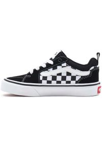 Buty sportowe Casual Vans Filmore YT Checkerboard. Okazja: na co dzień. Kolor: biały. Materiał: guma, zamsz, tkanina