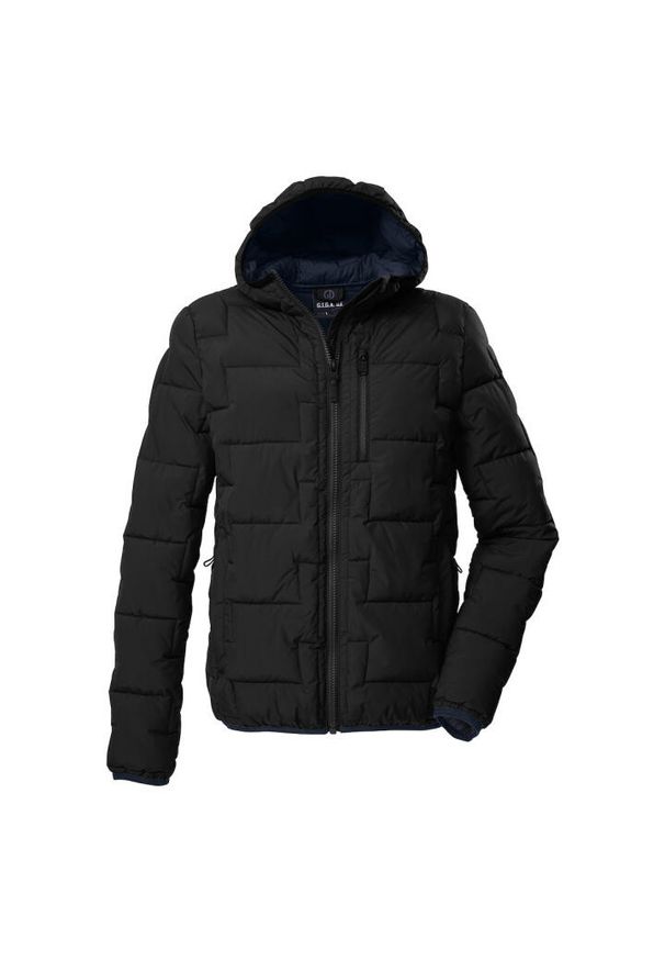 Kurtka z kapturem Killtec GW 72. Typ kołnierza: kaptur. Kolor: czarny. Materiał: puch. Sport: turystyka piesza