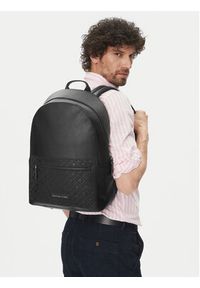 TOMMY HILFIGER - Tommy Hilfiger Plecak Th Monogram Backpack AM0AM13208 Czarny. Kolor: czarny. Materiał: skóra #4