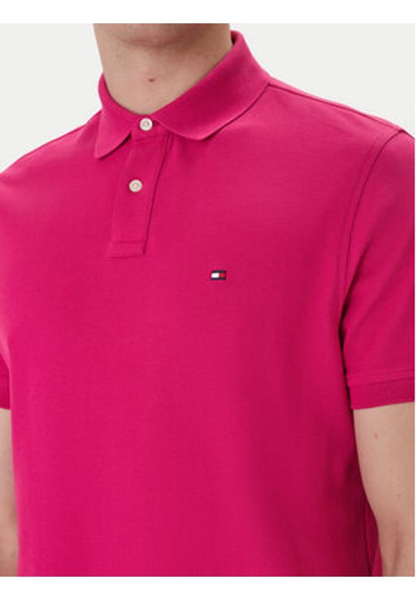 TOMMY HILFIGER - Tommy Hilfiger Polo 1985 MW0MW17770 Różowy Regular Fit. Typ kołnierza: polo. Kolor: różowy. Materiał: bawełna