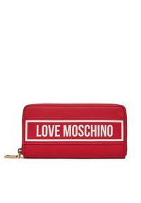 Love Moschino - LOVE MOSCHINO Duży Portfel Damski JC5719PP0HKG150A Czerwony. Kolor: czerwony. Materiał: skóra