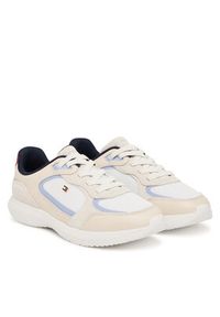 TOMMY HILFIGER - Tommy Hilfiger Sneakersy Light Runner FW0FW09409 Beżowy. Kolor: beżowy. Materiał: skóra #6