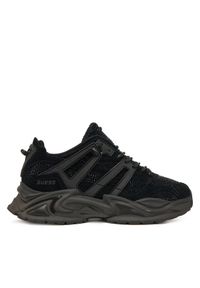 Guess Sneakersy FLPBLL SUE12 Czarny. Kolor: czarny. Materiał: zamsz, skóra